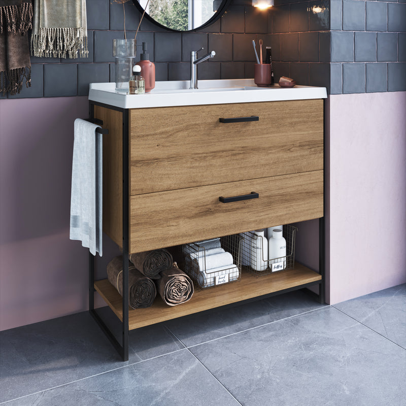 Gabinete Para Banheiro Palermo com lavatório 80cm - Prime Decor