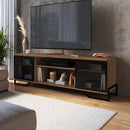 Rack Industrial para Tv com 2 Portas e Pés em Aço - Prime Decor