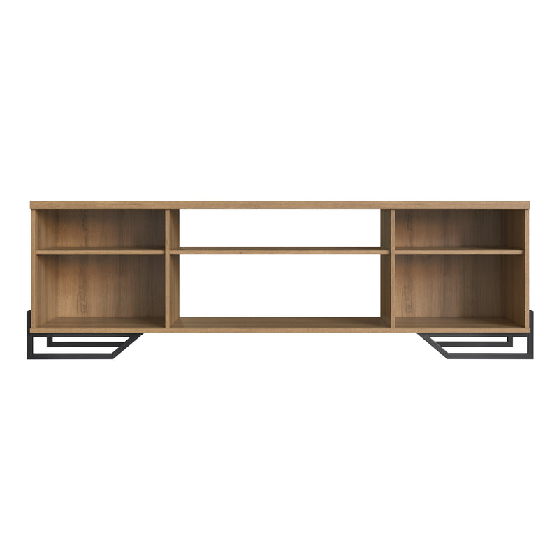 Rack Industrial para Tv com 2 Portas e Pés em Aço - Prime Decor
