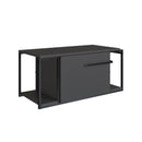 Gabinete Eleganza 80 cm Grafite Com ou Sem Cuba Preta - Prime Decor