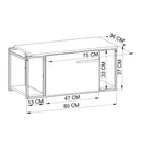 Gabinete Eleganza 80 cm Grafite Com ou Sem Cuba Preta - Prime Decor