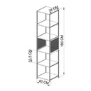 Estante Urbani Estilo Industrial com tela - Prime Decor