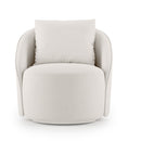 Poltrona Vivace Giratória com Almofada Solta Boucle - Prime Decor