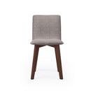 Cadeira Olivia com Base Fixa e Madeira Maciça Castanho - Prime Decor