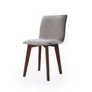 Cadeira Olivia com Base Fixa e Madeira Maciça Castanho - Prime Decor