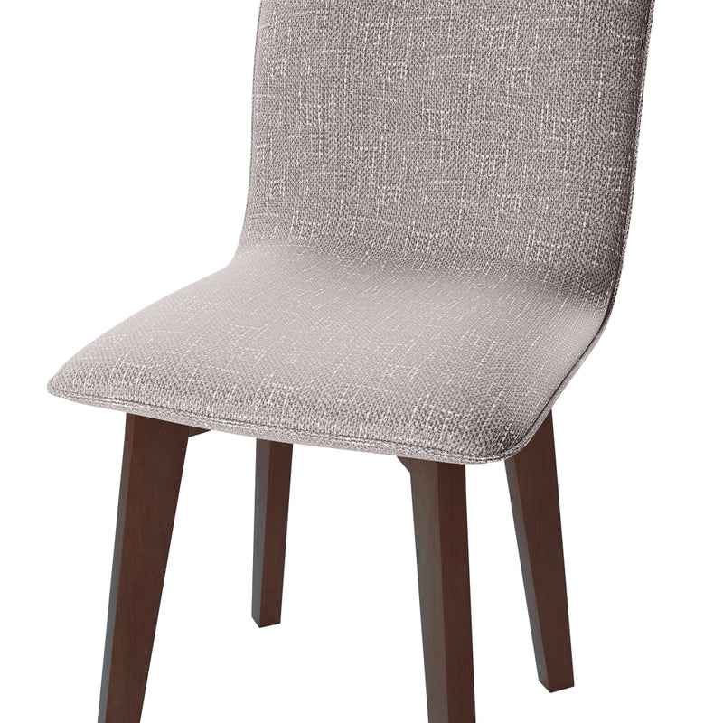 Cadeira Olivia com Base Fixa e Madeira Maciça Castanho - Prime Decor