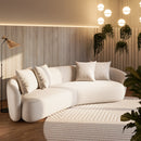 Sofá Curvo Serenità com almofadas soltas - Largura 2,60m - Prime Decor