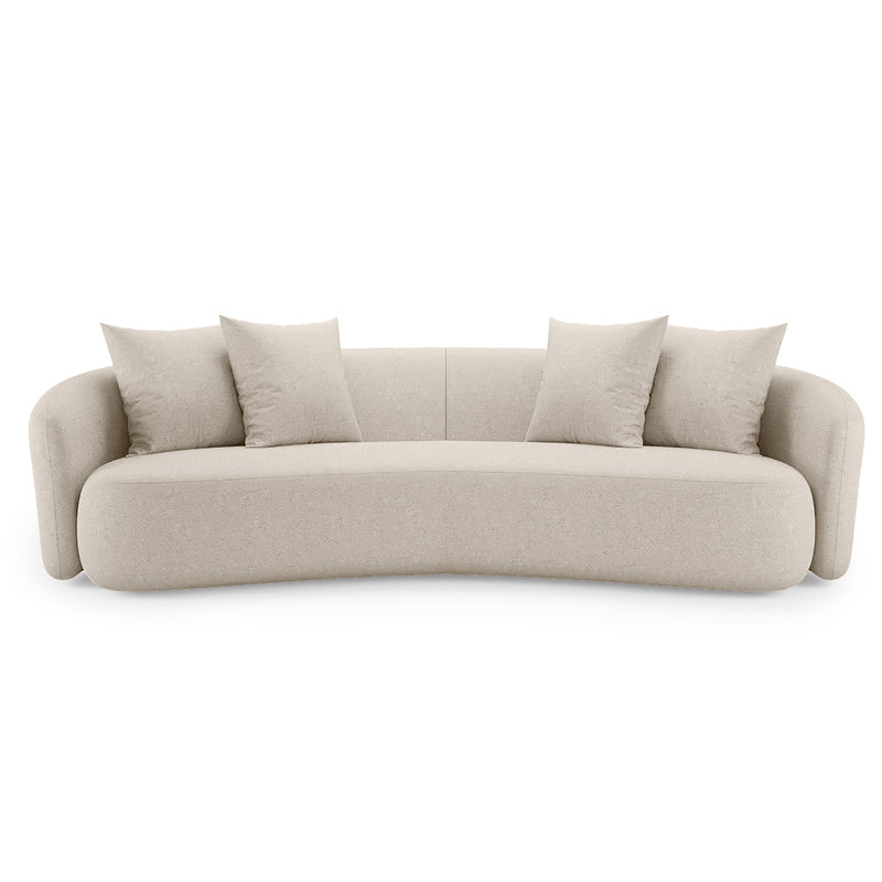 Sofá Curvo Serenità com almofadas soltas - Largura 2,60m - Prime Decor