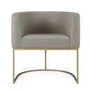 Poltrona Regale Matelassê com Base Fixa Preta com Pintura Automotiva Courino - Prime Decor