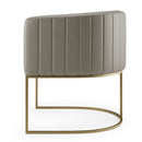 Poltrona Regale Matelassê com Base Fixa Preta com Pintura Automotiva Courino - Prime Decor