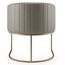 Poltrona Regale Matelassê com Base Fixa Preta com Pintura Automotiva Courino - Prime Decor