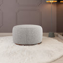 Puff Duval Redondo Estofado Diâmetro 0,50m / Altura: 0,40m Linho - Prime Decor