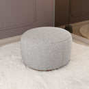 Puff Duval Redondo Estofado Diâmetro 0,50m / Altura: 0,40m Linho - Prime Decor