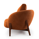 Poltrona Beatriz Fixa com Base Madeira Maciça Imbuia Sarja - Prime Decor