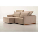 Sofá Retrátil Joey - Largura 2,44m Boucle e Debrum Veludo - Prime Decor