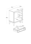 Cômoda Firenze 4 Gavetas (Branco, Cinza, Preto, Azul e Amêndoa) - Prime Decor