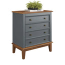 Cômoda Firenze 4 Gavetas (Branco, Cinza, Preto, Azul e Amêndoa) - Prime Decor