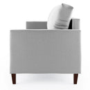 Sofá Estofado Maria 2 Lugares Largura 1,60m Linho Cinza - Prime Decor