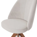 Cadeira Imperial com Base Giratória de Madeira Maciça Castanho Veludo - Prime Decor