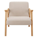 Poltrona Atlas 1 Lugar com Braço e Base Fixa de Madeira Maciça Mel Veludo