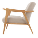 Poltrona Atlas 1 Lugar com Braço e Base Fixa de Madeira Maciça Mel Veludo