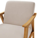 Poltrona Atlas 1 Lugar com Braço e Base Fixa de Madeira Maciça Mel Veludo