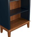 Estante de Madeira Maciça 4 prateleiras (Preto, Branco, Cinza, Azul e Amêndoa) - Prime Decor