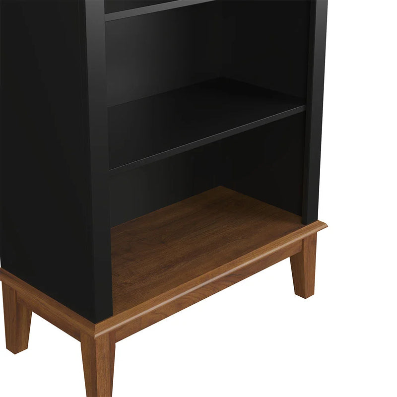 Estante de Madeira Maciça 4 prateleiras (Preto, Azul, Amêndoa Cinza e Branco)