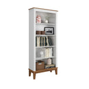 Estante de Madeira Maciça 4 prateleiras (Preto, Branco, Cinza, Azul e Amêndoa) - Prime Decor