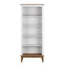 Estante de Madeira Maciça 4 prateleiras (Preto, Branco, Cinza, Azul e Amêndoa) - Prime Decor