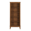 Estante de Madeira Maciça 4 prateleiras (Preto, Branco, Cinza, Azul e Amêndoa) - Prime Decor