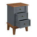 Mesa de Cabeceira Madeira Maciça  (Preto, Azul, Amêndoa Cinza e Branco) - Prime Decor