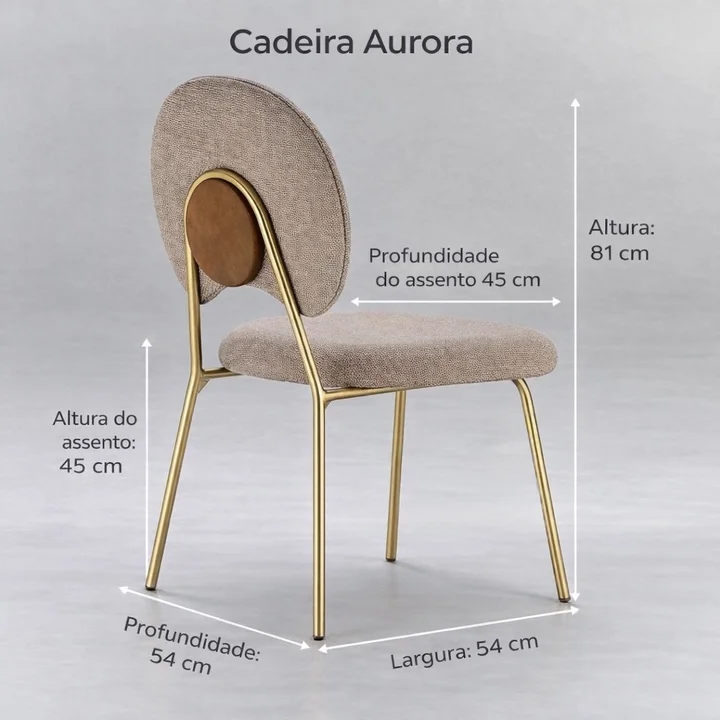 Cadeira Aurora — Dourado automotivo