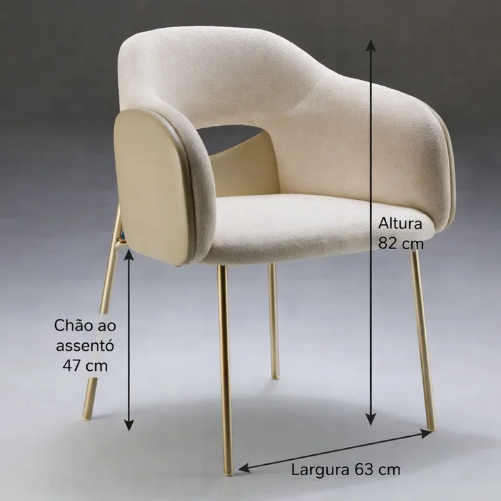 Poltrona Taise — Prata acetinado